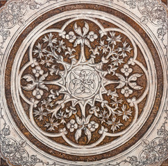 floor tiles surface ornament flower pattern