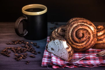 cinnamon rolls and coffee