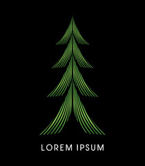 Christmas tree, Abstract building graphic vector