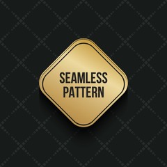 Obraz premium Abstract concept vector monochrome geometric pattern. Dark blue, gold minimal background. Creative illustration template. Seamless stylish texture. For wallpaper, surface, web design, textile, decor.