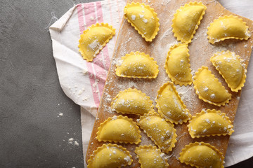 Raw pasta background