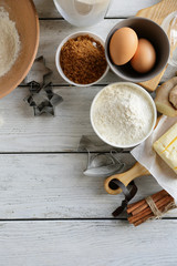 White wood baking background