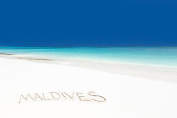 Fototapeta na wymiar Maldives island seascape