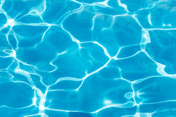 Blue ripped water in swimming pool