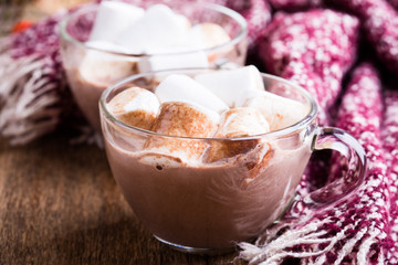 Hot chocolate with marshmallows