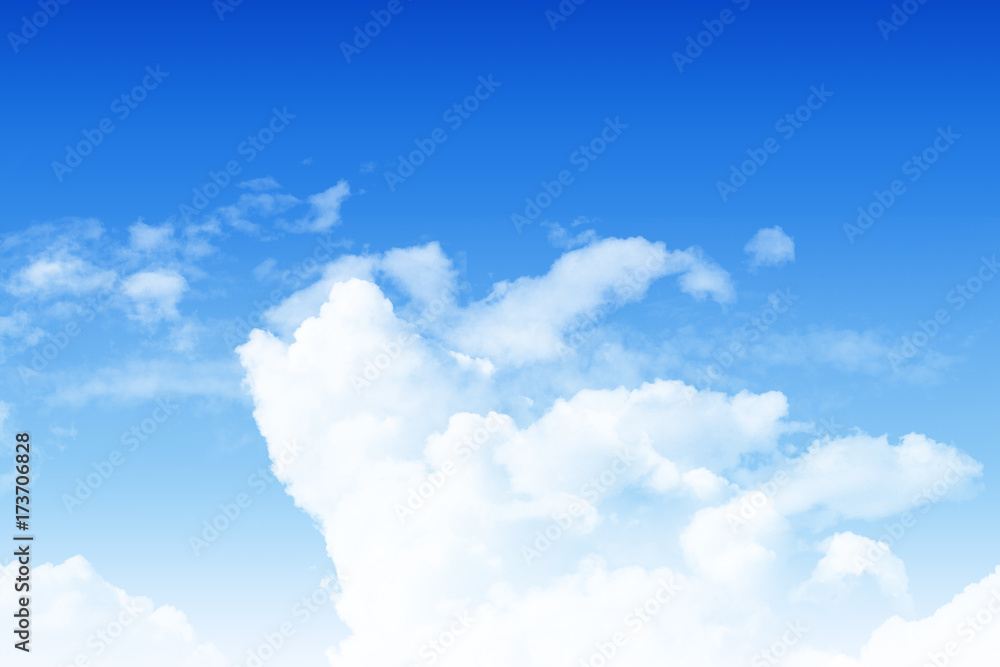 Wall mural Blue sky and  white cloudy