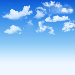 Blue sky and  white cloudy