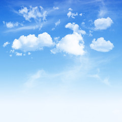 Blue sky and  white cloudy