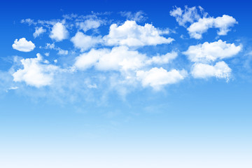 Blue sky and  white cloudy