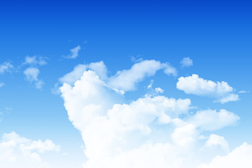 Naklejka na ściany i meble Blue sky and white cloudy