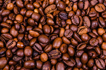 Background of the roasted coffee beans