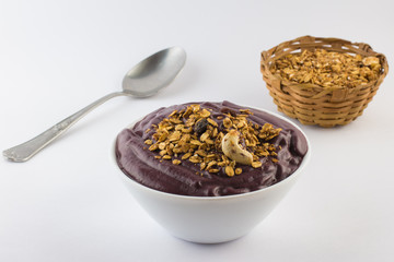 Acai with banana and granola