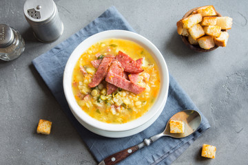 Split pea soup with ham