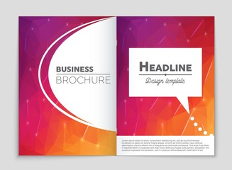 Fototapeta premium Abstract vector layout background set. For art template design, list, front page, mockup brochure theme style, banner, idea, cover, booklet, print, flyer, book, blank, card, ad, sign, sheet, a4.