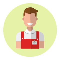 Delivery man icon.