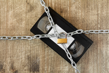 Padlock protecting digital data