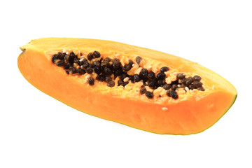 orange papaya fruit isolated..