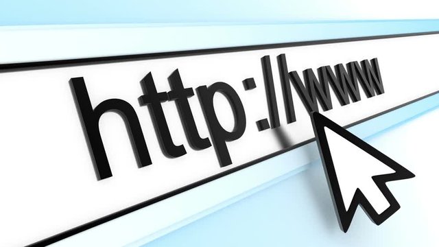 Abstract Http www and cursor. 3d render