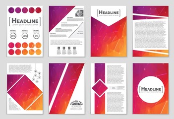 Abstract vector layout background set. For art template design, list, front page, mockup brochure theme style, banner, idea, cover, booklet, print, flyer, book, blank, card, ad, sign, sheet, a4.