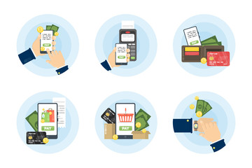 Payment illustration set.