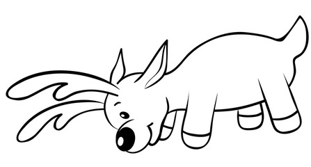 reindeer coloring page 