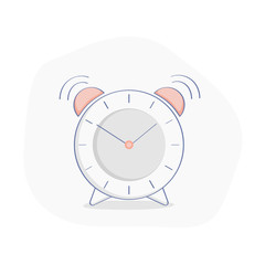 Alarm Clock, vector isolated icon on white background, concept of deadline, reminder, time management, limited offer