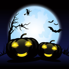 Happy halloween day background vector illustration.