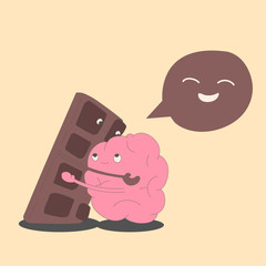 Brain hugs with chocolate