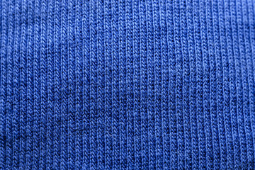 Extreme Close-Up Of Vibrant Blue Fibers Woven In Pattern