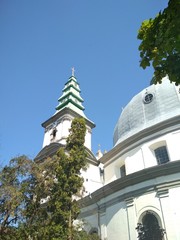 Ternopil in the summer. Religious objects in the city center.