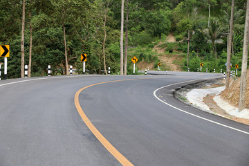 curve of the road in holiday