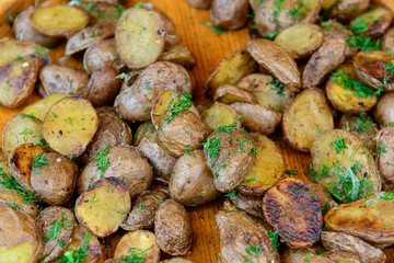 Grilled potato on a plate
