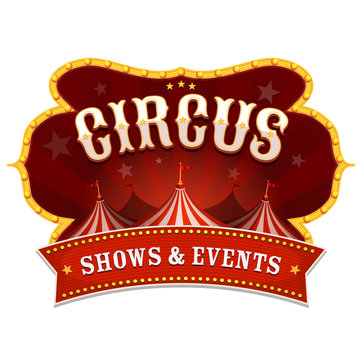 Circus Banner With Big Top