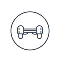 hoverboard icon, linear pictogram on white