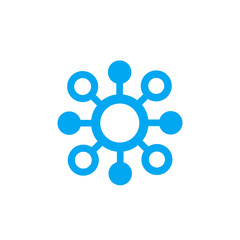 molecule icon, vector pictogram on white