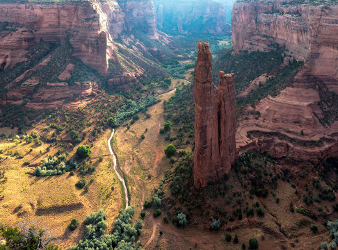 Spider Rock in Canyon de Chelly National Monument, Arizona, USA 