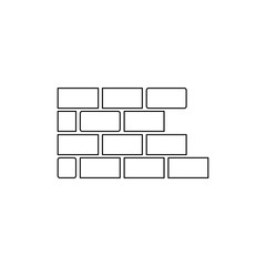 brick wall flat icon monochrome silhouette