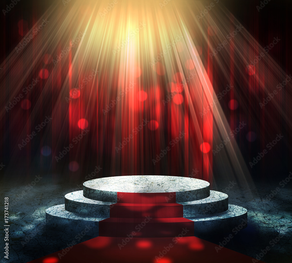 Poster stage lighting background 3d rendering.