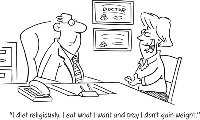 Black and white illustration of a doctor and patient.