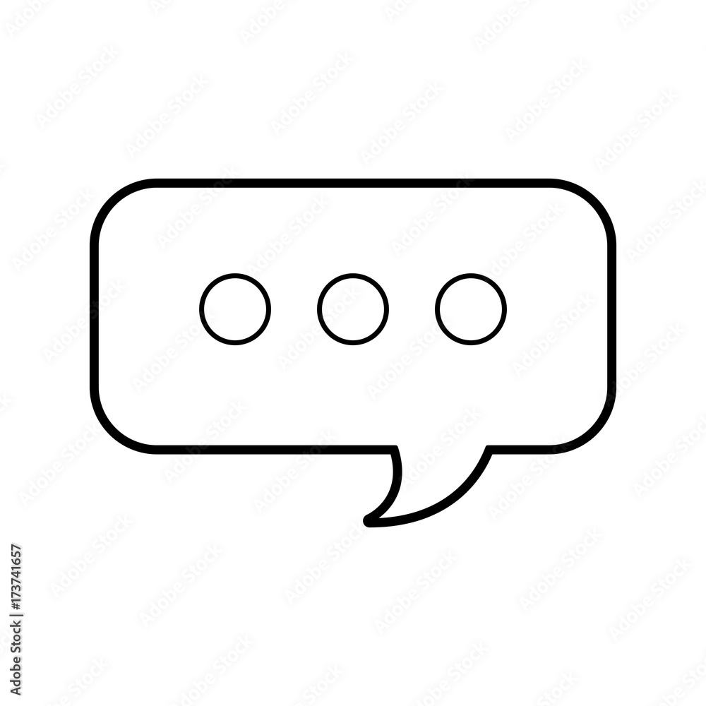 Poster speech bubble chat message service support
