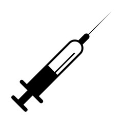 Black syringe vector icon