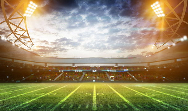 American Soccer Stadium 3d rendering