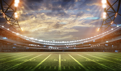 American Soccer Stadium 3d rendering