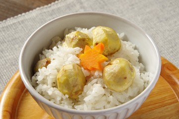 栗ご飯　家庭料理