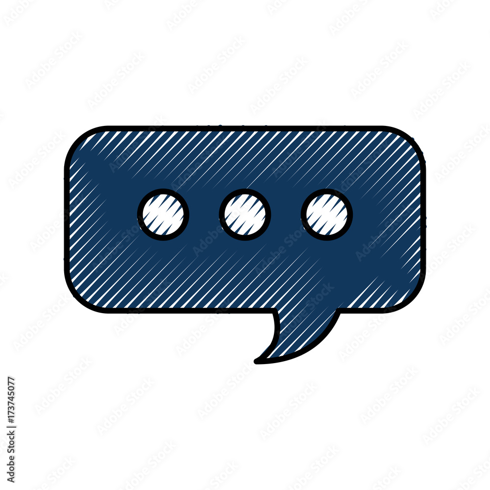 Poster speech bubble chat message service support