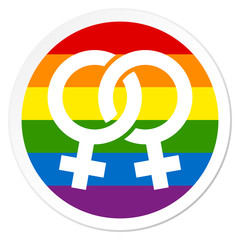 Button Female Gay Rainbow