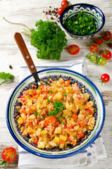 Rice pilaf with vegetables