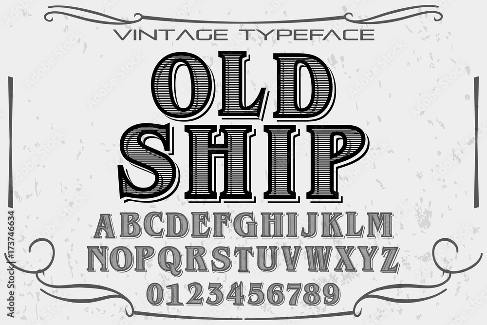 Poster handcrafted vector script alphabet font vintage old style and vector design handwritten,brush,retro,