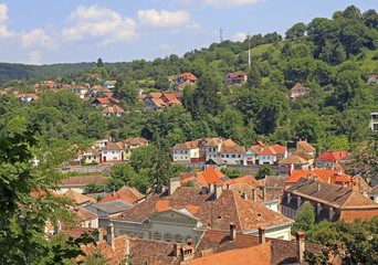 Fototapeta na wymiar cityscape of Sighisoara in Romania