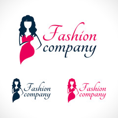 Plakat logo femme robe mode